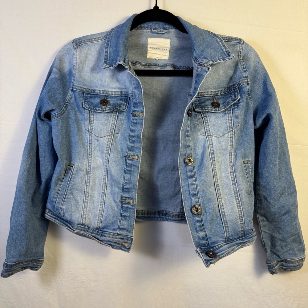 Copper Key Light Blue Denim Jacket Women’s Size L